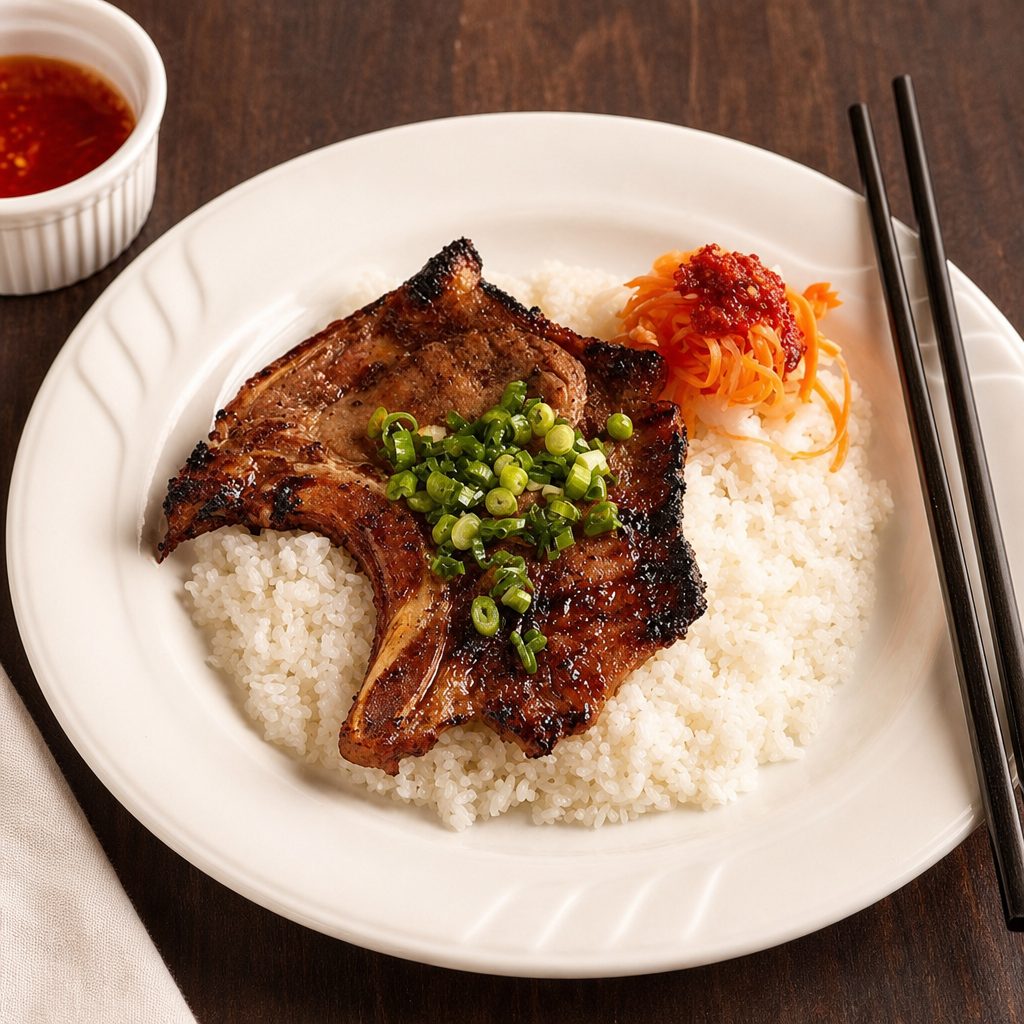 Pork Chops Broken Rice.