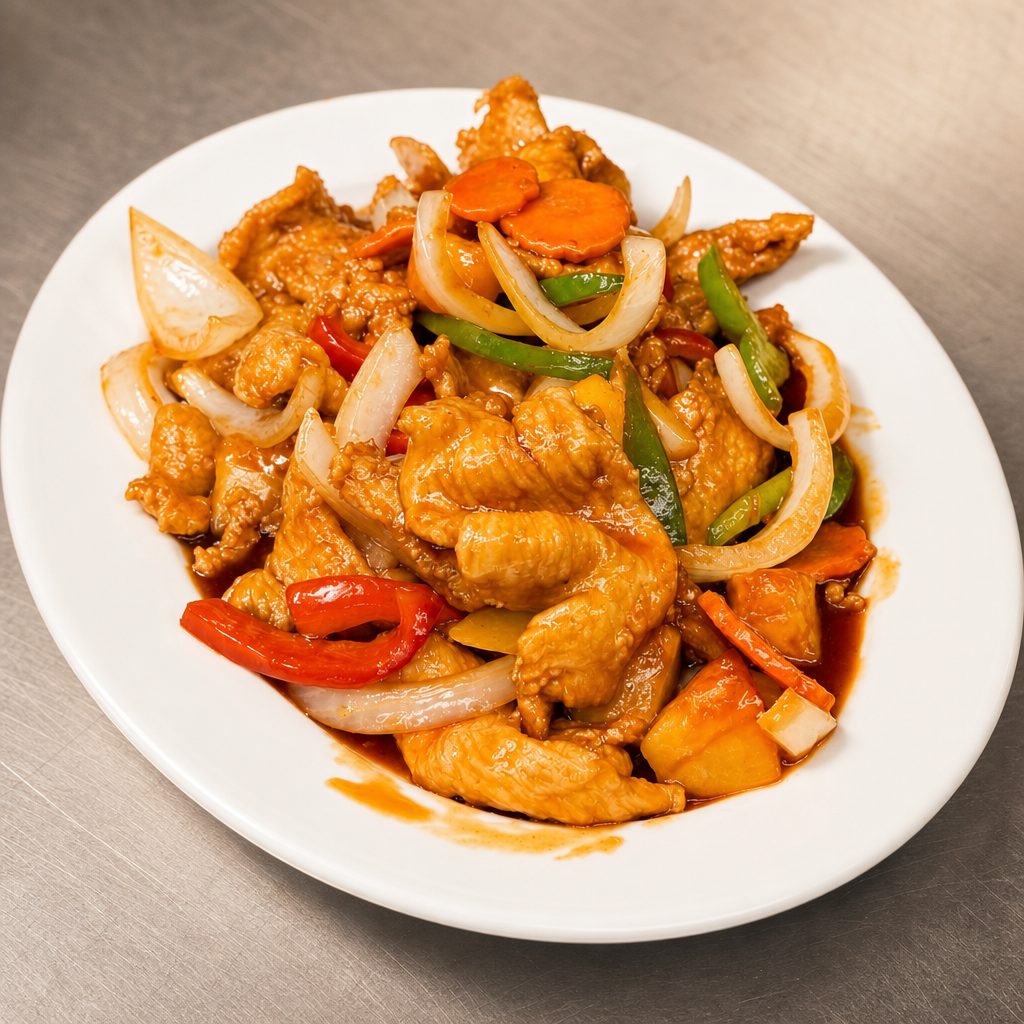 Sweet & Sour Chicken.