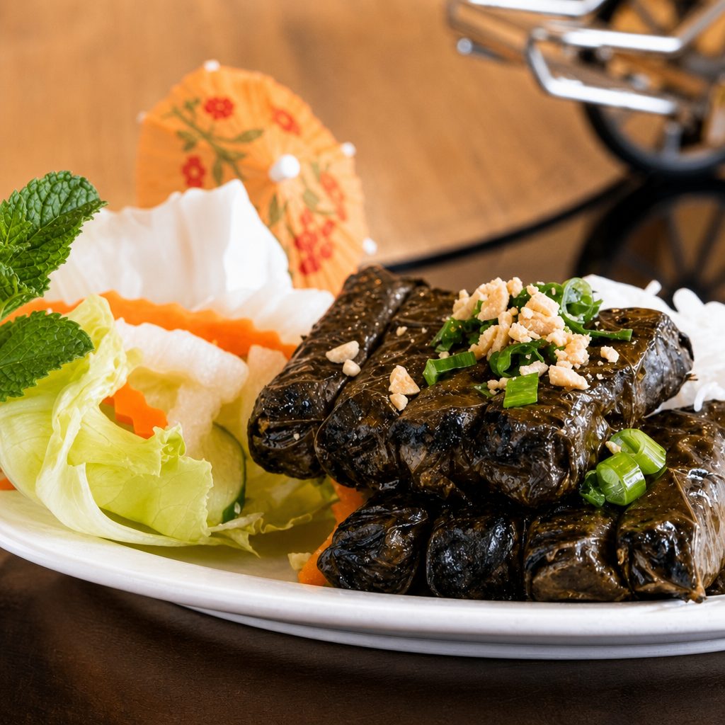 Stuffed Grape Leaves.