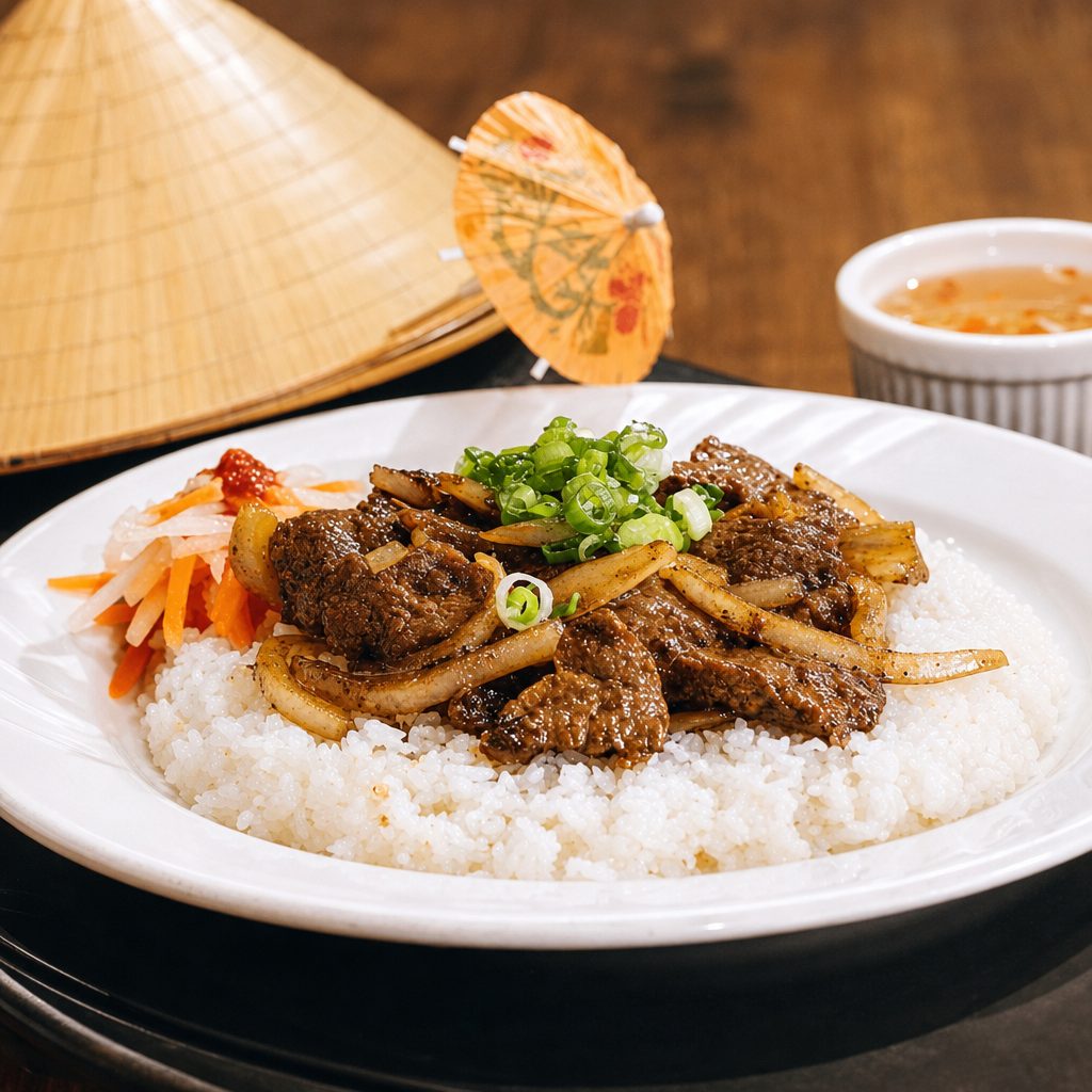 Lemongrass Steak Broken Rice.