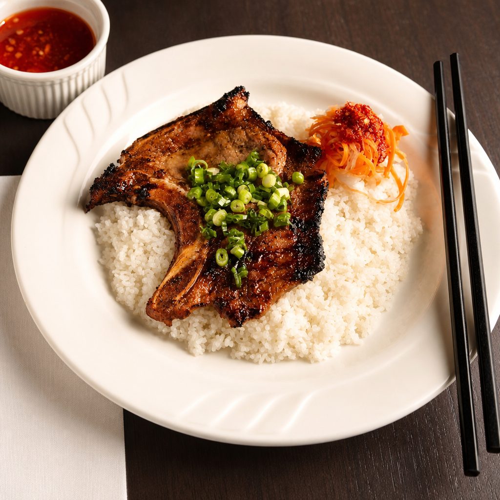 Pork Chops Broken Rice.
